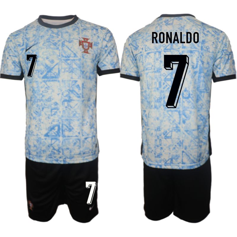 Men 2024-2025 Season Portugal away black #7 Soccer Jersey